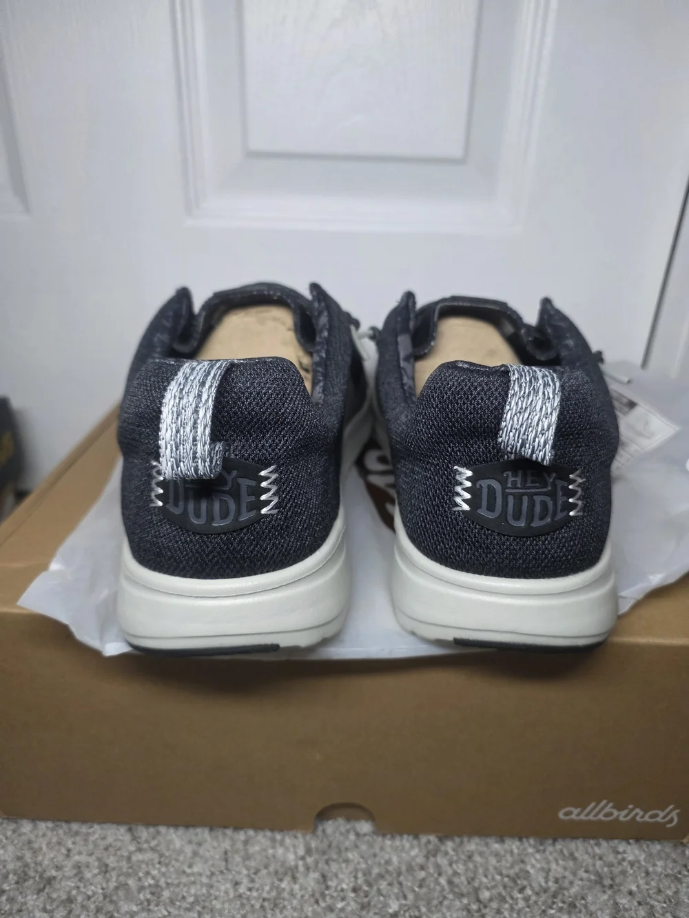 Hey Dude h20 Hey20 black/Monument Grey Mesh Size 9 Men's